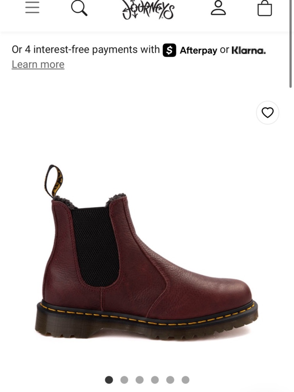 Dr. Martens Women’s Oxblood Chelsea Leather Boot NEW WarmWair Fleece